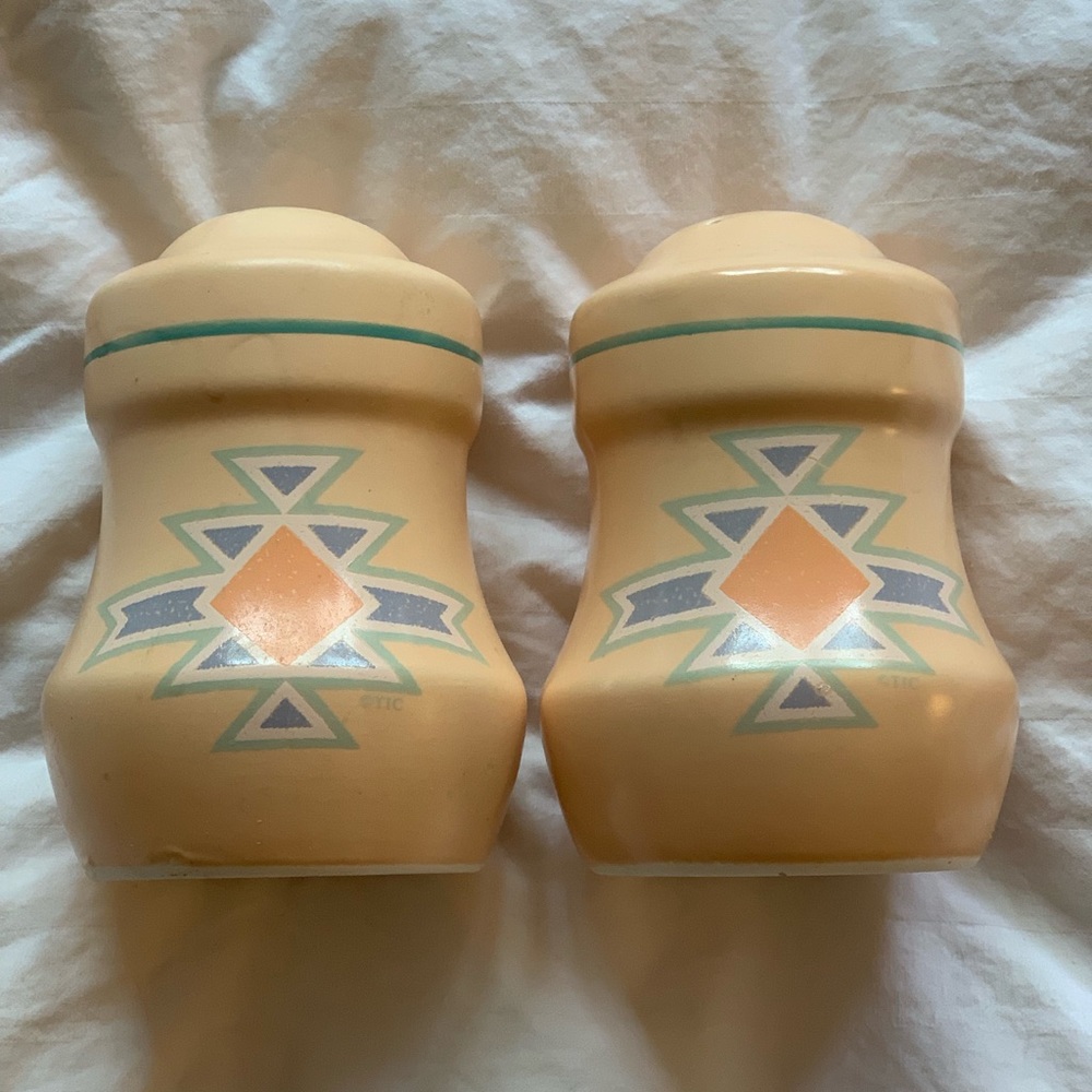 Salt and pepper shakers.